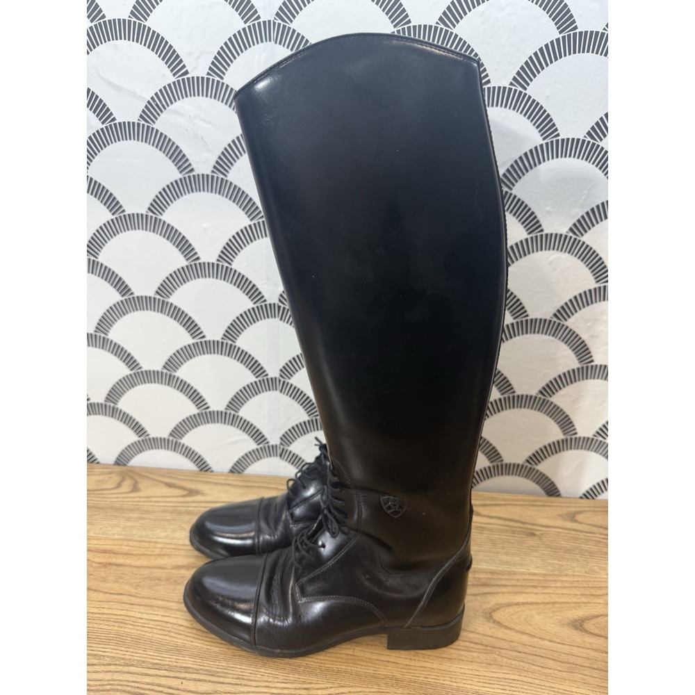 Ariat Black Heritage Field Tall Riding Boots 55101 Medium Height Calf Full Sz 9 - Picture 4 of 11